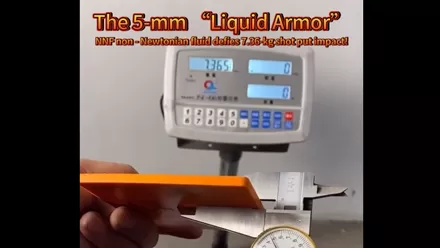 Teste de impacto de usos de fluidos não newtonianos na proteção do corpo